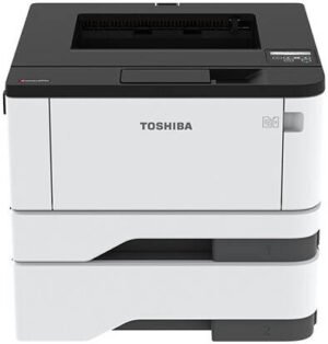 Toshiba e-Studio409P Mono Multifunction Printer, Up to 40 PPM Print Speed, 1200 DPI x 1200 DPI Print Resolution, 2 Line Display, 250 Sheets Paper Capacity, Gray