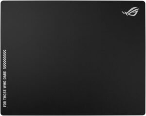ASUS ROG Moonstone Ace L Mousepad, Impact- & Scratch-Resistant Tempered Glass, 500 x 400 mm Dimension, Anti-Slip Base, Noise-Reducing Design, Black