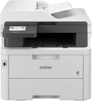 Brother MFC-L3760CDW Color Laser Printer, Print, Scan, Copy, Fax, Up to 26/27 ppm Print Speed, Up to 600 x 600 dpi Resolution, 3.5" Color Touch LCD Display, White