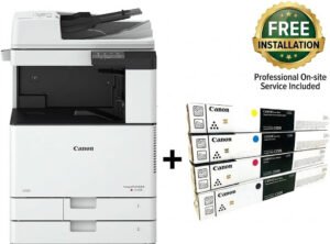 Canon imageRUNNER C3326i Multifunction Laser Printer, 7" TFT LCD WVGA Color Touch Panel, 26 ppm Print Speed, Up to 1200 x 1200 DPI Resolution, Free Installation, White