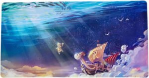 DeskVibe Anime XXXL Mouse Pad 1000x500mmx3mm,One Piece Going Merry Ship Design, Ultra-Smooth Surface, Non-Slip Base Large Gaming Desk Mat