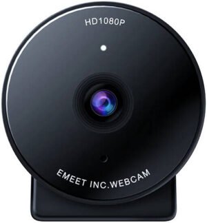 EMEET SmartCam C950 Webcam, 1080P at 30FPS Max Resolution, 70° Field of View, Omni-Directional Microphone, Smart Auto Light Correction, Plug And Play, Black