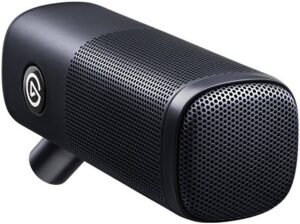 Elgato Wave DX Dynamic Microphone, Hardened Steel Chassis, Mono Swivel Mount, XLR Output, Removable Logo, Black