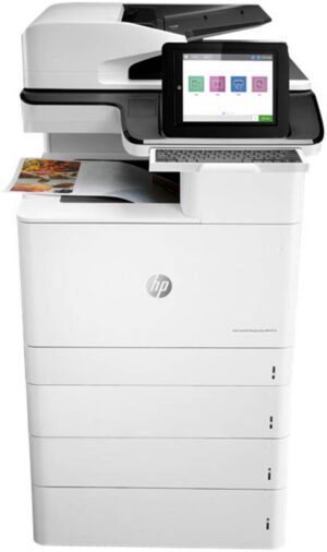 HP M776z Color LaserJet Enterprise Flow MFP Printer, Print, Copy, Scan Fax, Up to 46 ppm Print Speed, Automatic Duplex Printing, Up to 1200x1200 dpi Resolution, 9" Touch Display, White