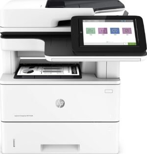 HP MFP M528dn Monochrome Laser Printer, Print Speed 45 ppm, 8.5 x 14" Flatbed Scanner, Print Speed 45 ppm, 1200 x 1200 dpi, 100-Sheet ADF, 8" Color Touchscreen, White