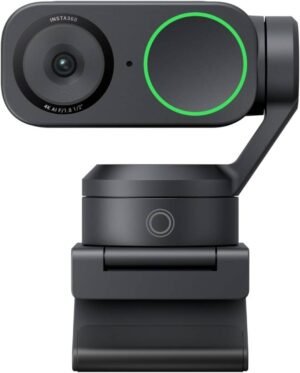 Insta360 Link 2 PTZ Dual Axis Gimbal AI-Powered 4K Webcam with 1/2" Sensor, Pro Audio, Gesture Control, HDR, AI Tracking, Desk View and Streamer Mode, Built-in Privacy Protection