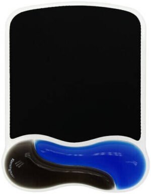Kensington Duo Gel Mouse Pad Wrist Rest, Ergonomic Mouse Pad With Gel Wrist Support, Ventilation Channel Cooling Design, Non Slip Base, Easy Clean Durable Surface, Blue/Smoke