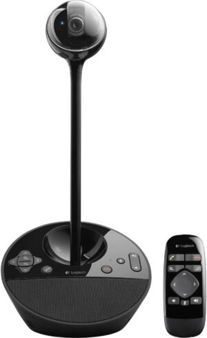 Logitech BCC950 Conference Cam, 1080p HD Up to 30fps Camera, UVC H.264, Auto-focus, Camera Height Extender, Omni-directional Mic, Built-in Full Duplex Speakerphone, Black