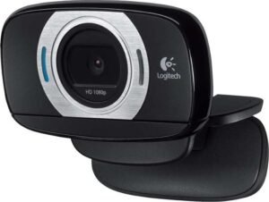 Logitech C615 HD Laptop Webcam with Fold-and-Go Design, 360-Degree Swivel, 1080p Camera