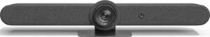 Logitech Rally Bar All In One Webcam, Video Bar for Medium Rooms, 10/100/1G Ethernet, WiFi 802.11a, 128 bit AES Security, Pan/Tilt/Zoom Camera, Graphite, UK-ME