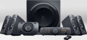 Logitech Z906 5.1 Surround Sound Speaker System, 1000 Watts Peak Power, Multi -Device, Multiple Audio Inputs, Remote Control, PC/PS4/Xbox/Music Player/TV/Smartphone/Tablet