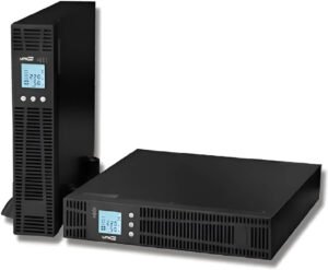 Mercury MPM-W-3K-RT Rack Tower Convertible Online UPS, 3000VA/2.7KW, 72VDC, 6X 9AH/12V Internal Battery, 9x IEC Output Sockets, 2x IEC320-C14 Output Cable, Black