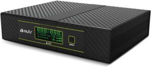 NCTS NU60WP Mini UPS, Output POE 15V/24V Selectable, 100-240VAC Input Voltage, Output DC9V and 12V, 17600mah 8pcs Lithium Battery, Black