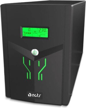 NCTS QSTROM PRO 3000VA Gaming Line Interactive UPS, 3000VA/1800W Capacity, 220VAC Input, 48Vdc Battery Voltage, Simulated Sinewave, Black