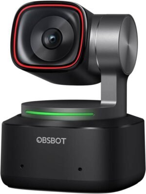 OBSBOT Tiny 2 Webcam 4K with AI Tracking, Voice Control, Gesture Control, Auto Focus, USB3.0, Multiple Modes, PTZ Webcam for PC, Conferencing, Streaming, Video Calls, Zoom