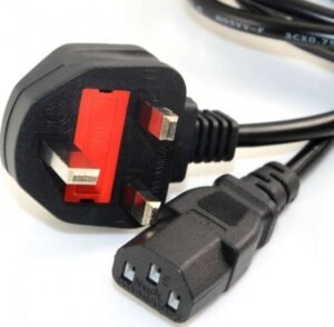 Power Cable for Monitor / PSU with 3-prong UK plug