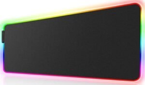RGB Gaming Mouse Pad, Extra Large Soft Led Extended Mouse pad (10 Lighting Modes), anti-slip Rubber Base Computer Keyboard Mat