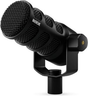 RODE PodMic USB Microphone, High-Quality Dynamic Microphone, Ideal for Podcasting and Streaming, Built-In Pop Filter, Rugged Design, Clear Voice Capture, Easy Plug-and-Play