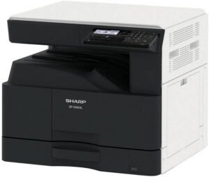 SHARP BP-20M24L Multifunctional Printer, 5-Line LCD Control Panel Display, 24 PPM Print Speed, 600x600 DPI Print Resolution, Up to 1850 Sheets Max Paper Capacity, Gray