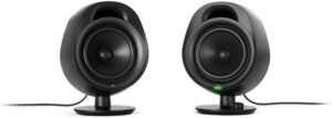 SteelSeries Arena 3 Full Range Gaming Speakers, Massive 4" Drivers, Bluetooth v4.2, 91dB Sensitivity, Customize audio with 10-Band Parametric EQ, Adjustable Tilting Stand, Black
