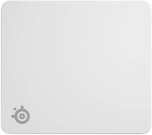 SteelSeries QcK Mousepad, Large (450 x 400 x 2 mm) Size, Legendary Micro-Woven Cloth, Non-Slip Rubber Base, White