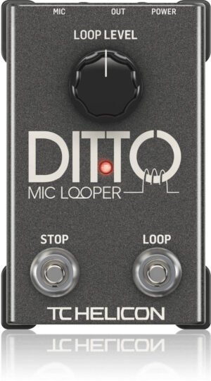 TC-Helicon Ditto Mic Looper, Compact Vocal Looper Pedal with True Bypass, 30-Second Loop Time, Single Footswitch Control, Level Control & Studio-Quality Looping
