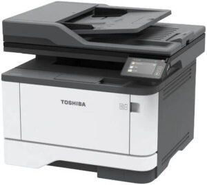 Toshiba e-Studio409S Mono Multifunction Printer, 40 PPM (A4) Print & Copy Speed, 1200 DPI x 1200 DPI Resolution, 2.8" Touchscreen Display, 250 Sheets Paper Capacity, Gray