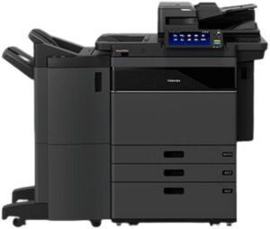 Toshiba e-Studio6526AC Colour Multifunction Printer, Up to 65 PPM Print Speed, 10.1" LCD Colour Touch-Screen, 600x600 DPI Colour Resolution, 3520 Max Paper Sheets Capacity, Black