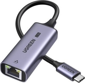 UGREEN USB C To Ethernet Adapter 2.5Gbps, Ethernet Adapter For Laptop, Aluminum, Thunderbolt To Rj45 Network Internet LAN Adapter