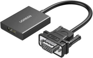 UGREEN VGA Male to HDMI Video Converter Adapter for Desktop Computer, Laptop, HD TV, Display Monitor, Projector, Black