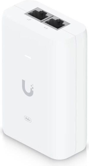 Ubiquiti Networks 30W PoE+ Adapter, Up to 30W PoE+ Output, RJ45 Data Input, Grounded AC Cable, LED Status Indicator, Surge & Overcurrent Protection, White