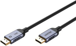 Unitek Gaming 8K@120Hz Display Port 2.1 Cable, 16K@60Hz, 8K@120Hz, 4K@240Hz Resolution, Dynamic HDR Technology, 3D Stereo Imaging Technology, VESA Standard, 3M Cable Length, Black