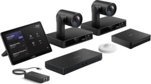Yealink MVC S90-C5U Microsoft Teams Rooms System for Extra-Large Meeting Rooms, MCore 4 Mini PC, MTouch Plus Touch Panel, Dual UVC86 Cameras, AVHub & BYOD Extender, Black